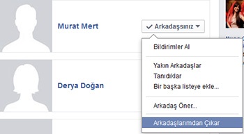 facebook hesap donduranları silme