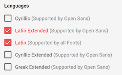 Font Latin Extended