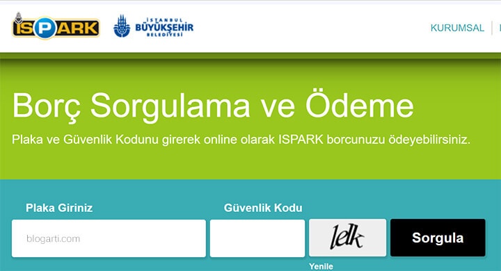 ispark borç sorgulama