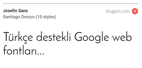 josefin sans