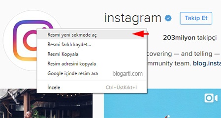 instagram profil resmini büyütmek