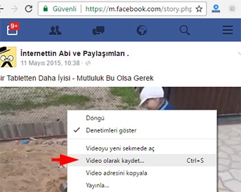 facebook video indir programsız
