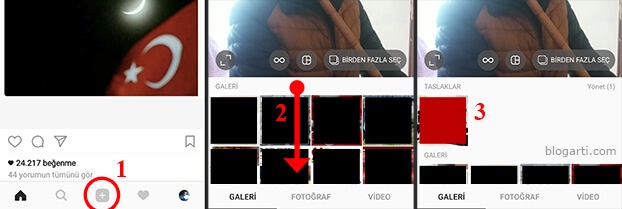 Instagram Taslak Gönderiler