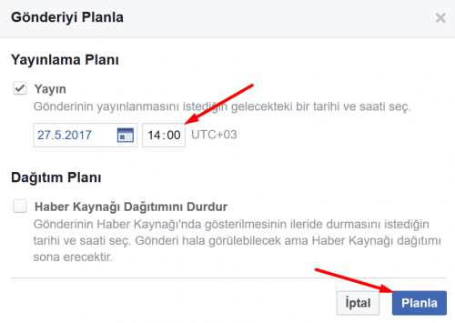 planlanmış gönderi oluşturma