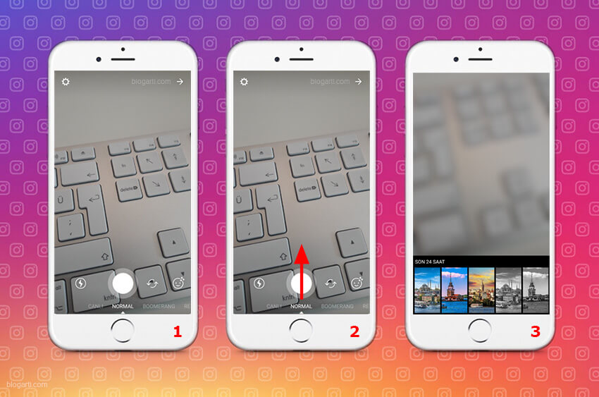 instagram hikayelerine eski fotoğraf ekleme