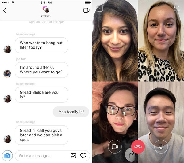 Instagram görüntülü arama