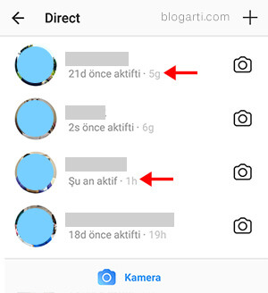 instagram son görülme