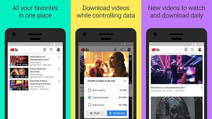 YouTube Go uygulaması