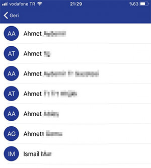 GetContact kayıtlı isimler