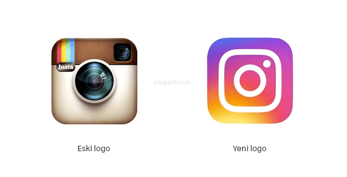 Instagram'ın eski ve yeni logosu