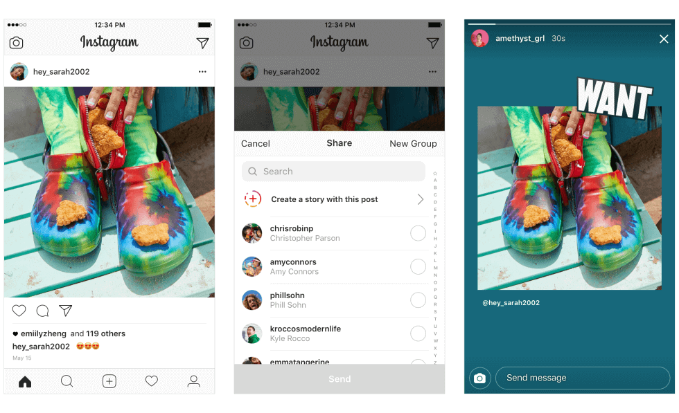 instagram hikayelerde gönderi paylaşımı