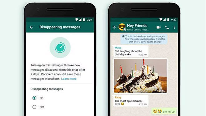 whatsapp süreli mesajlar