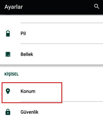 android konum engelleme