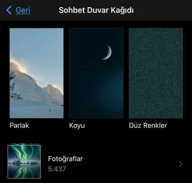 Whatsapp duvar kağıdı belirleme