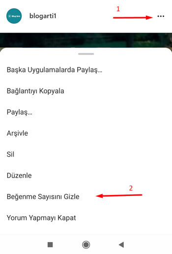 Eski gönderilerin beğeni sayısını gizleme