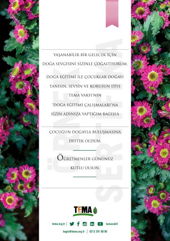 Öğretmenler günü fidan bağışı